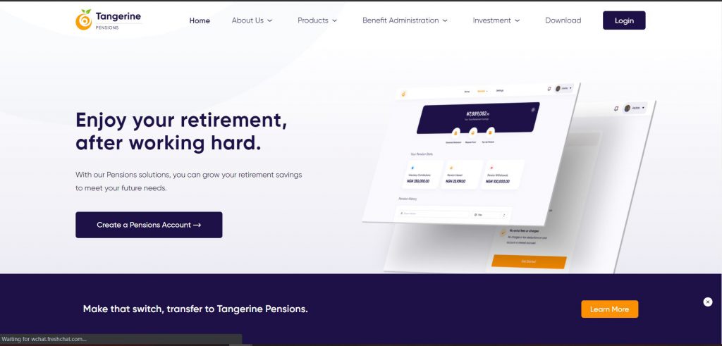 Tangerine pensions limited